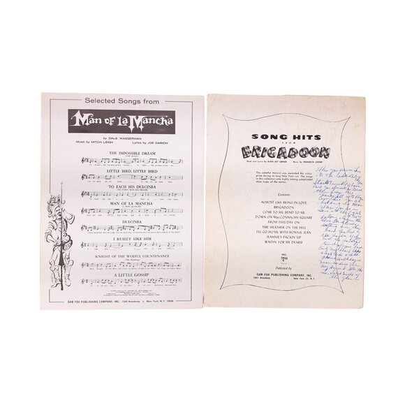 Vintage Man Of La Mancha Sheet Music & Music Book Set Dulcinea Impossible Dream - Picture 6 of 13